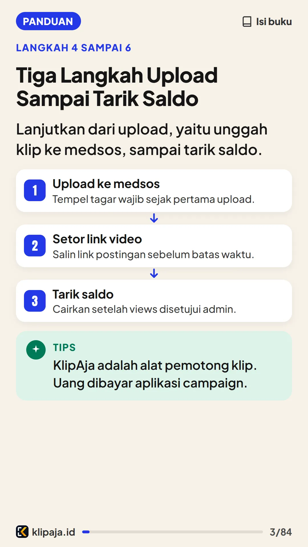 Tiga Langkah Upload Sampai Tarik Saldo