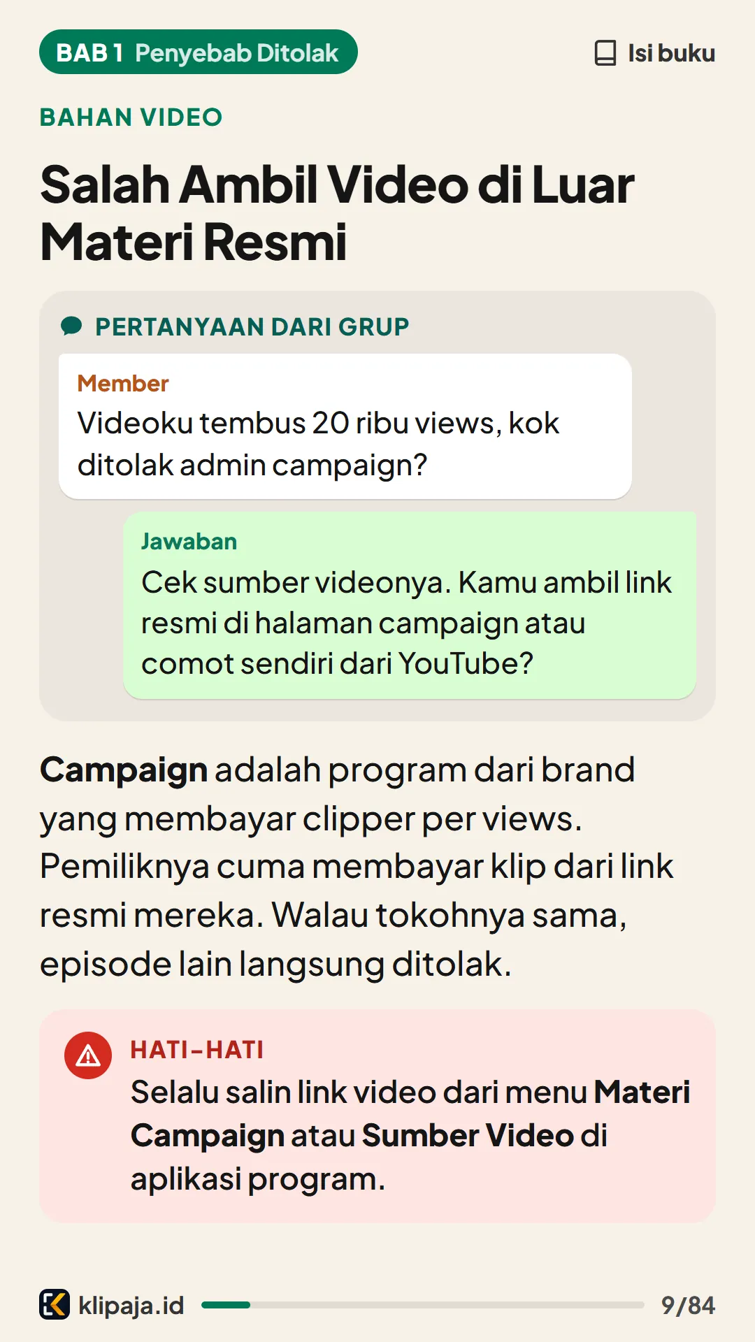 Salah Ambil Video di Luar Materi Resmi