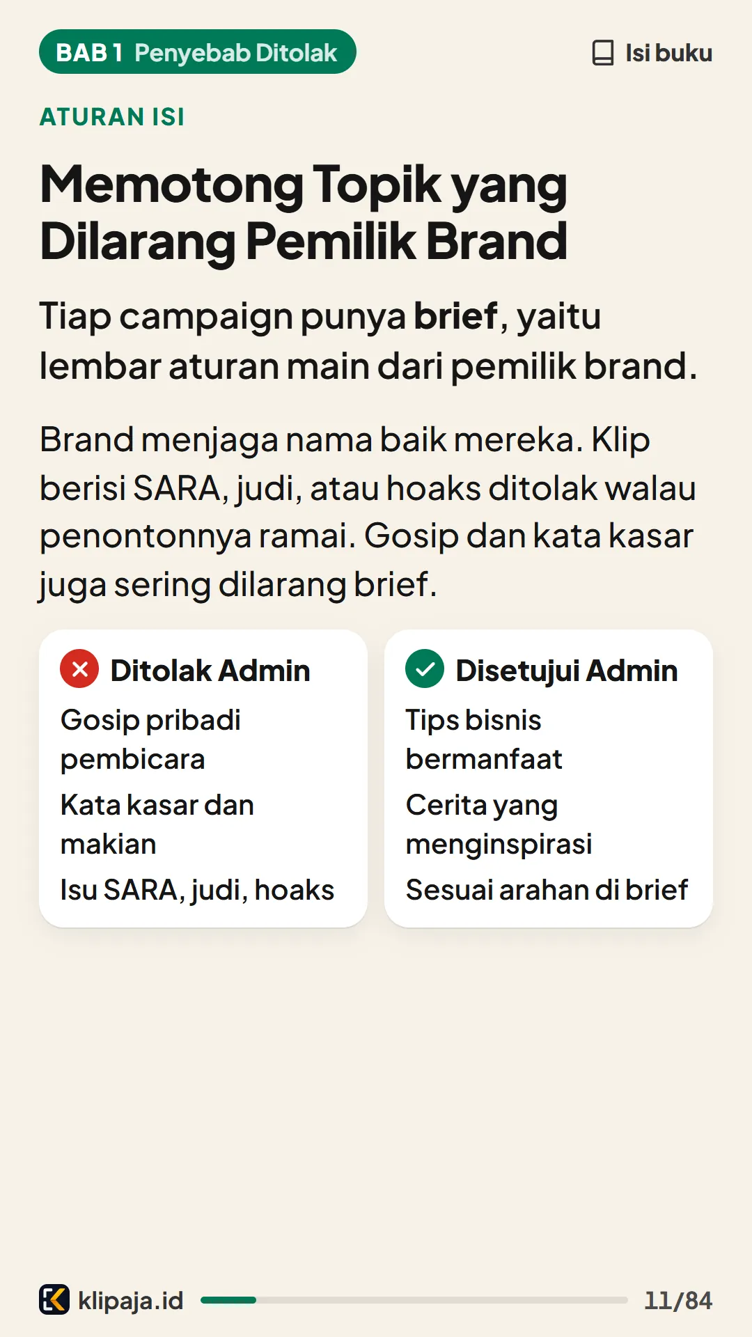 Memotong Topik yang Dilarang Pemilik Brand