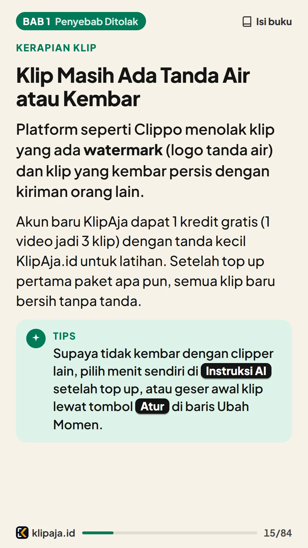 Klip Masih Ada Tanda Air atau Kembar