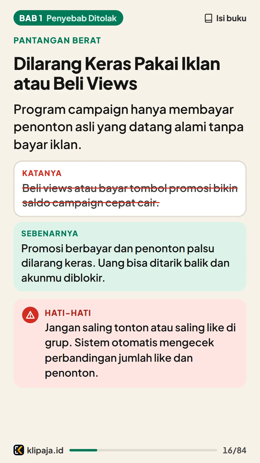 Dilarang Keras Pakai Iklan atau Beli Views
