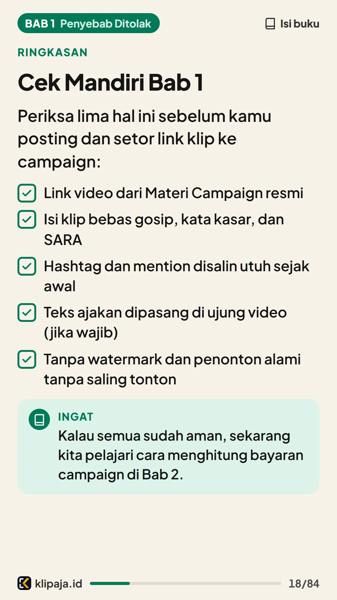 Cek Mandiri Bab 1