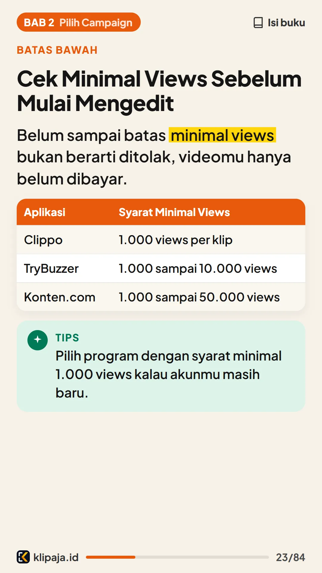 Cek Minimal Views Sebelum Mulai Mengedit