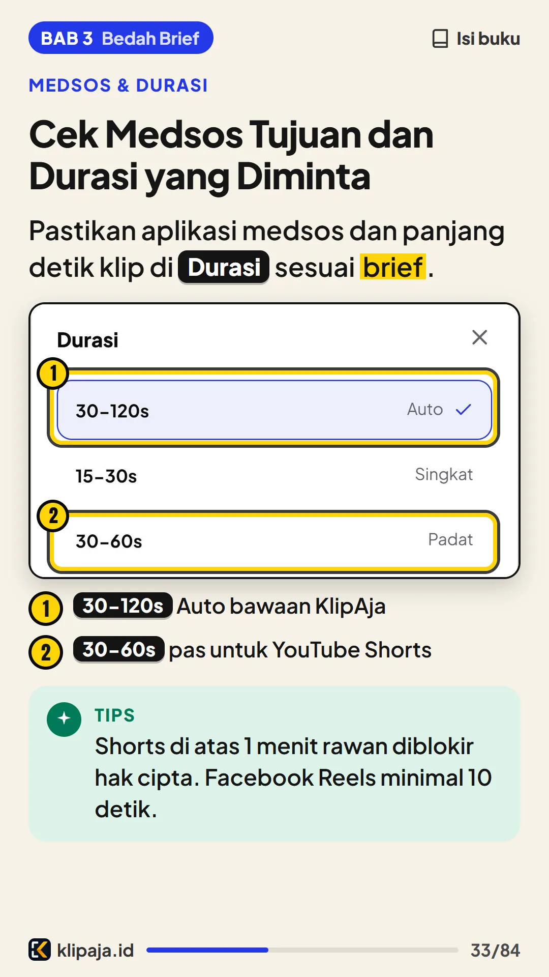 Cek Medsos Tujuan dan Durasi yang Diminta