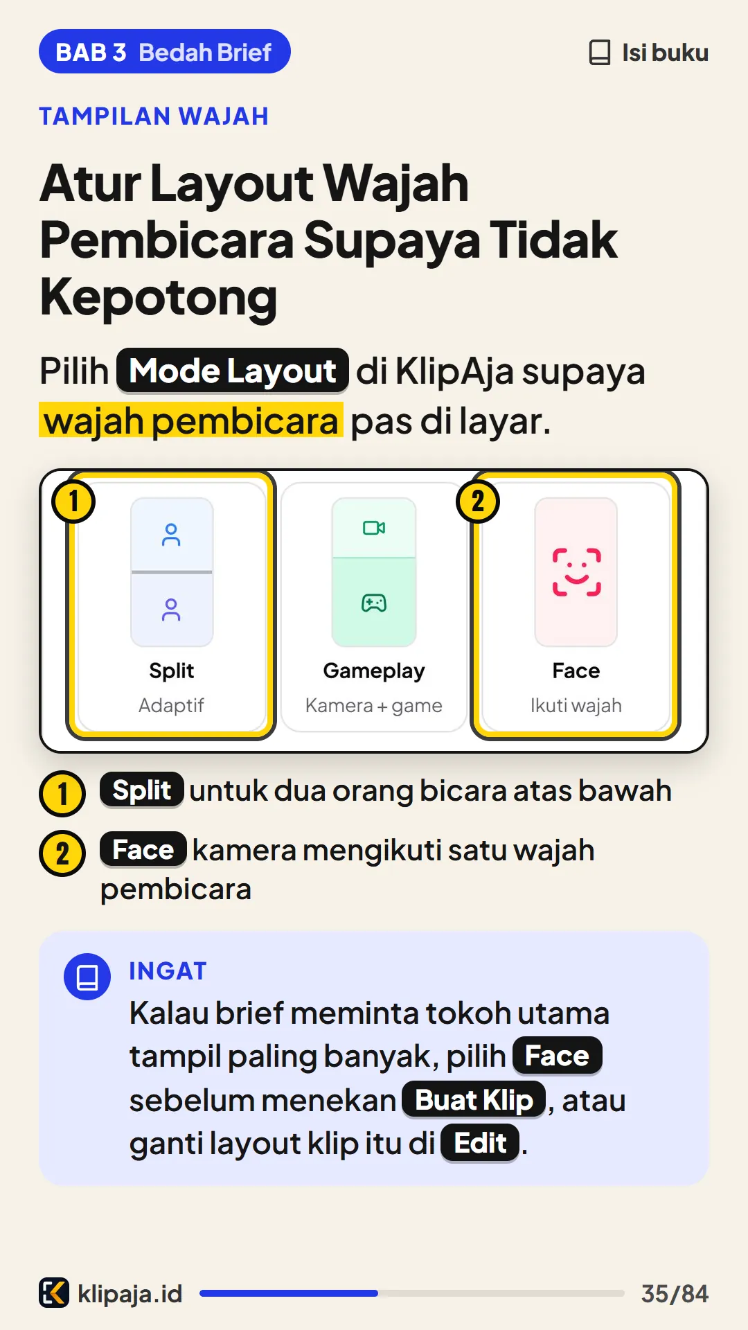 Atur Layout Wajah Pembicara Supaya Tidak Kepotong