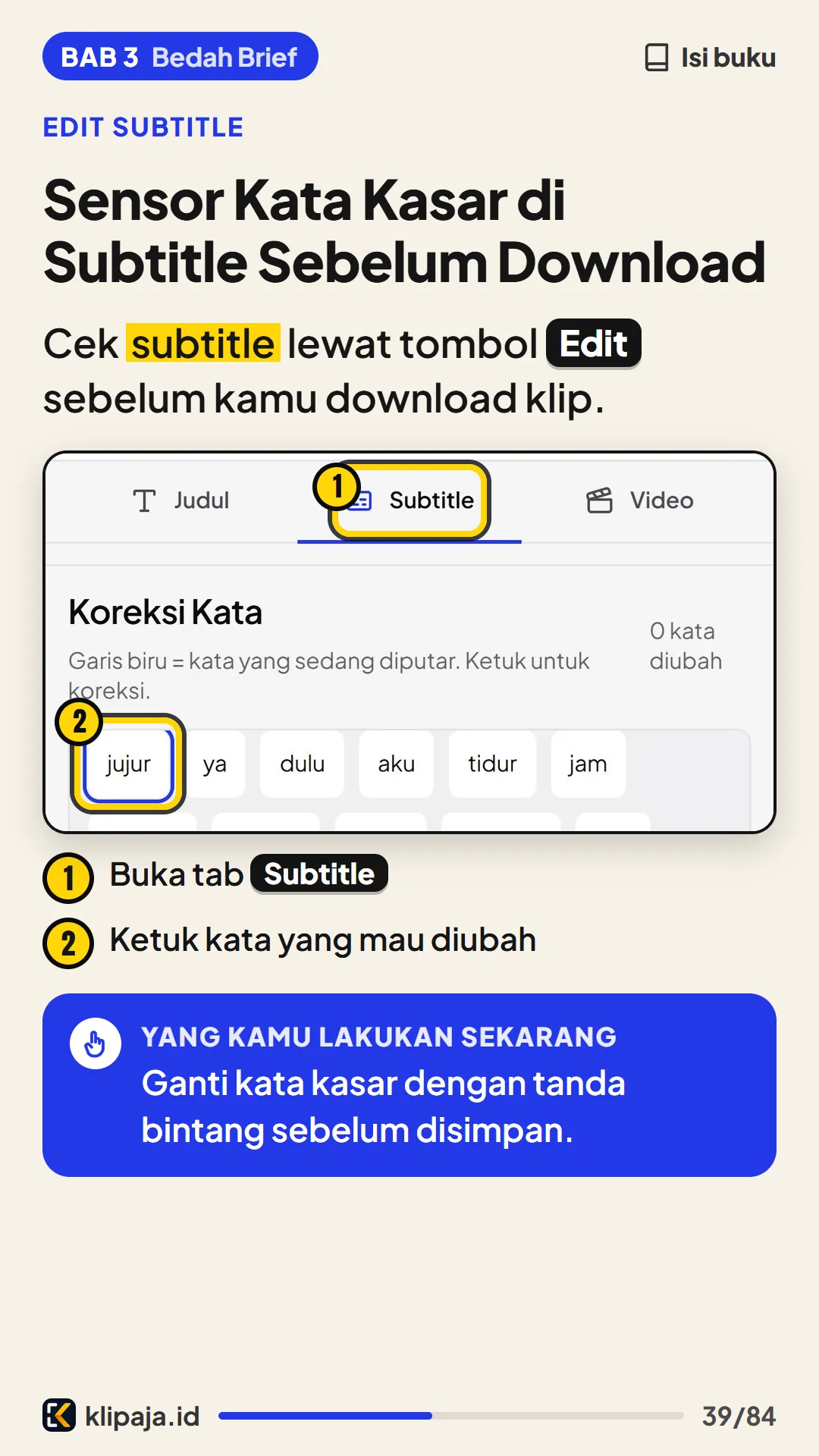 Sensor Kata Kasar di Subtitle Sebelum Download