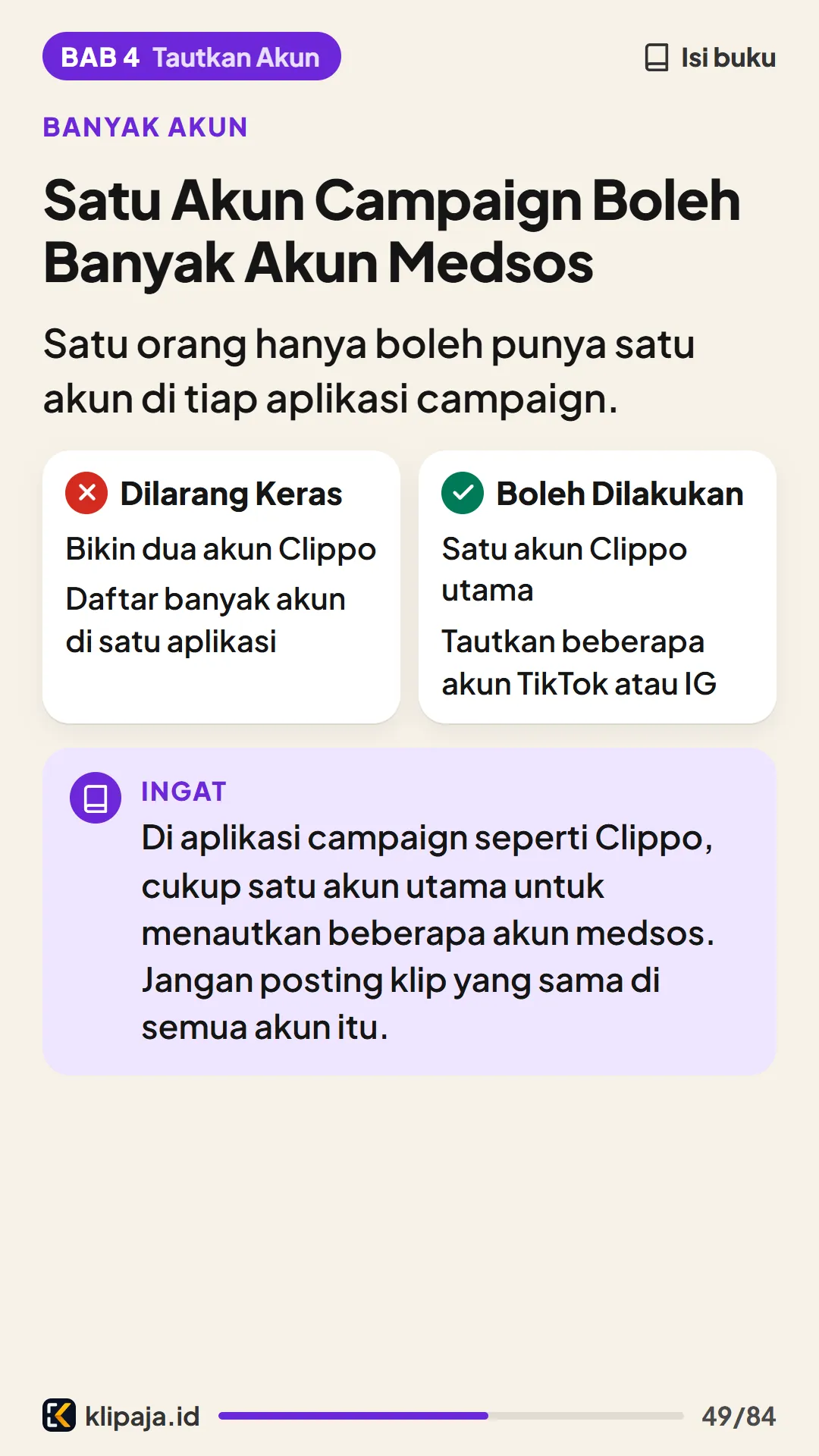 Satu Akun Campaign Boleh Banyak Akun Medsos