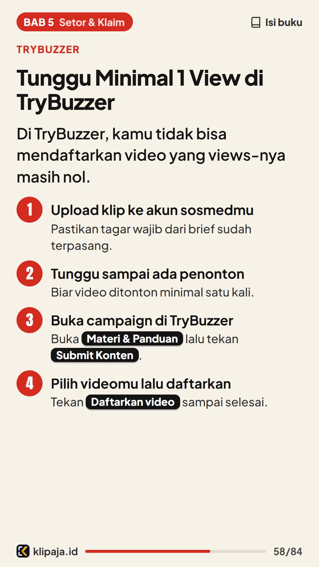 Tunggu Minimal 1 View di TryBuzzer