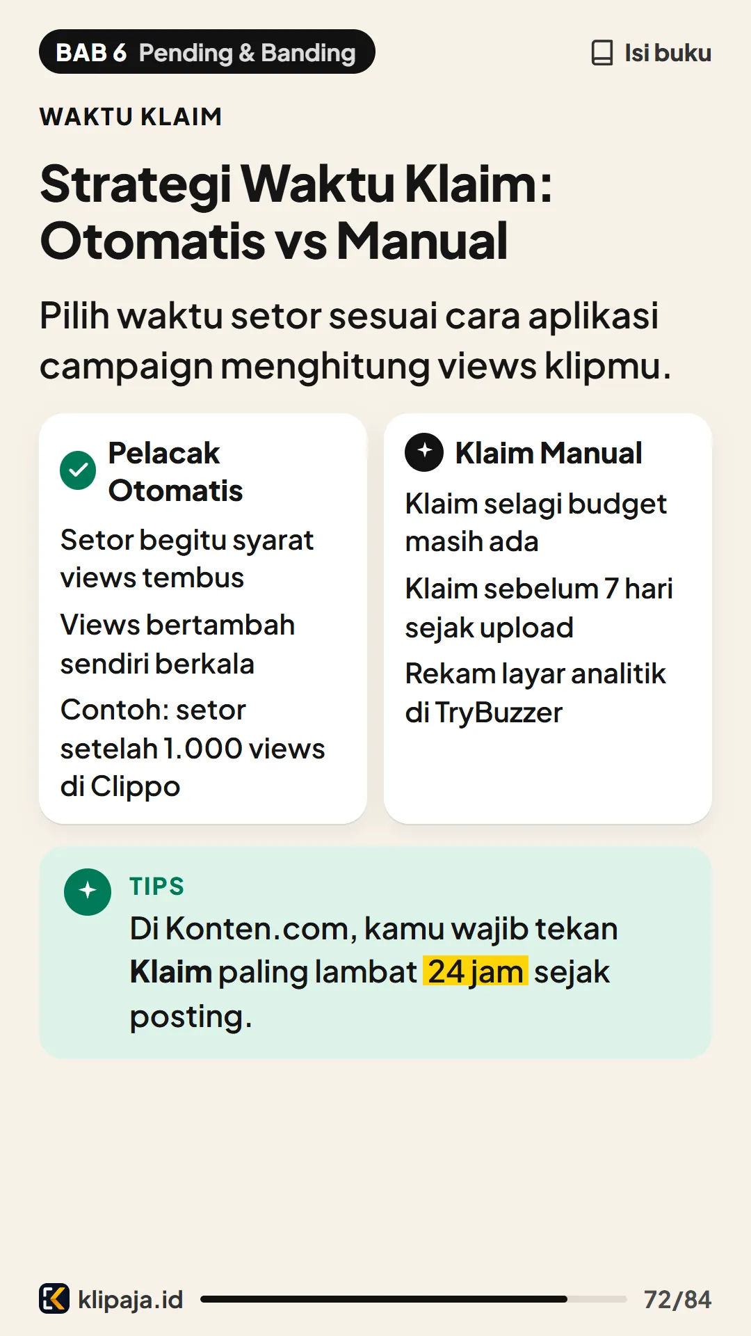 Strategi Waktu Klaim: Otomatis vs Manual