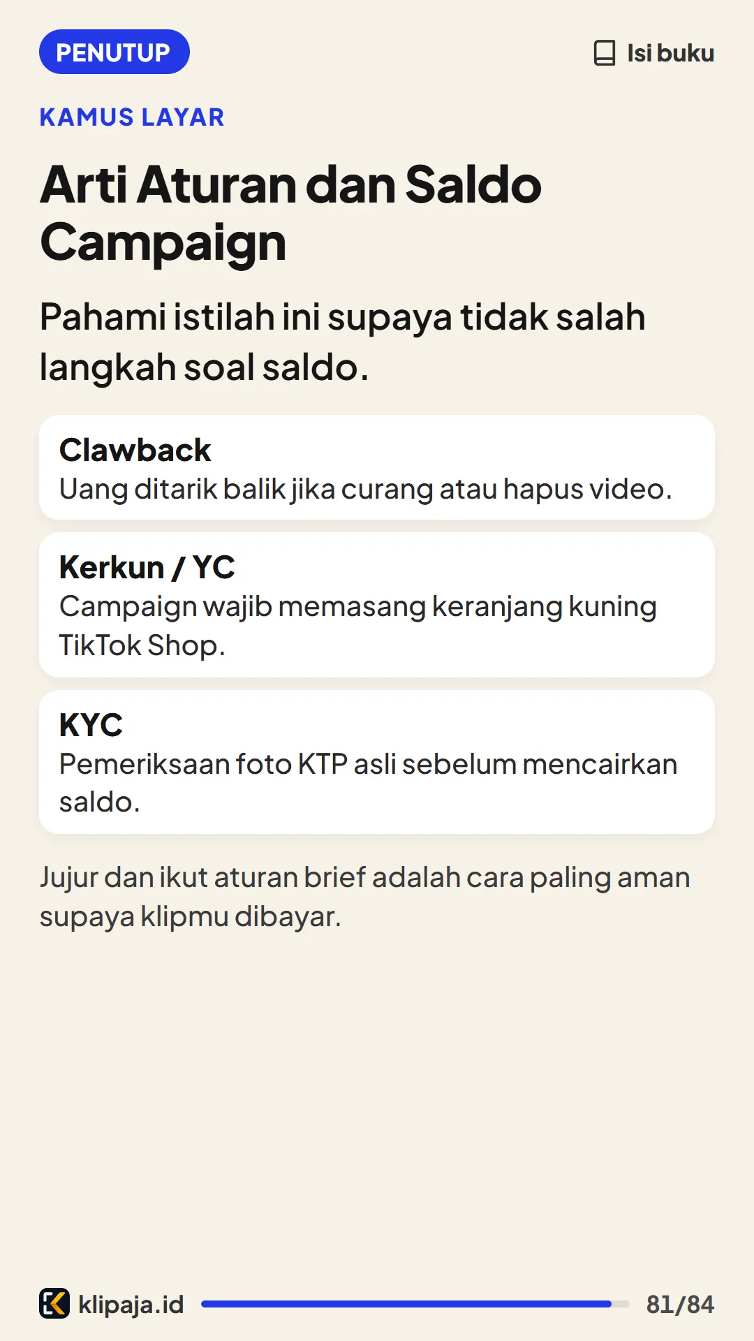 Arti Aturan dan Saldo Campaign