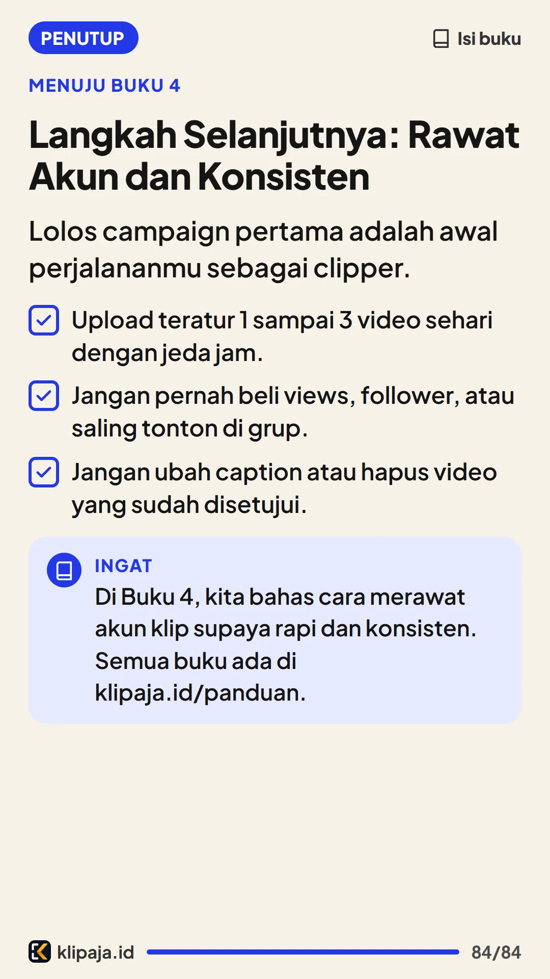 Langkah Selanjutnya: Rawat Akun dan Konsisten