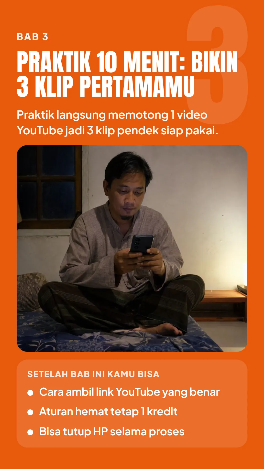 Bab 3: Praktik 10 Menit: Bikin 3 Klip Pertamamu