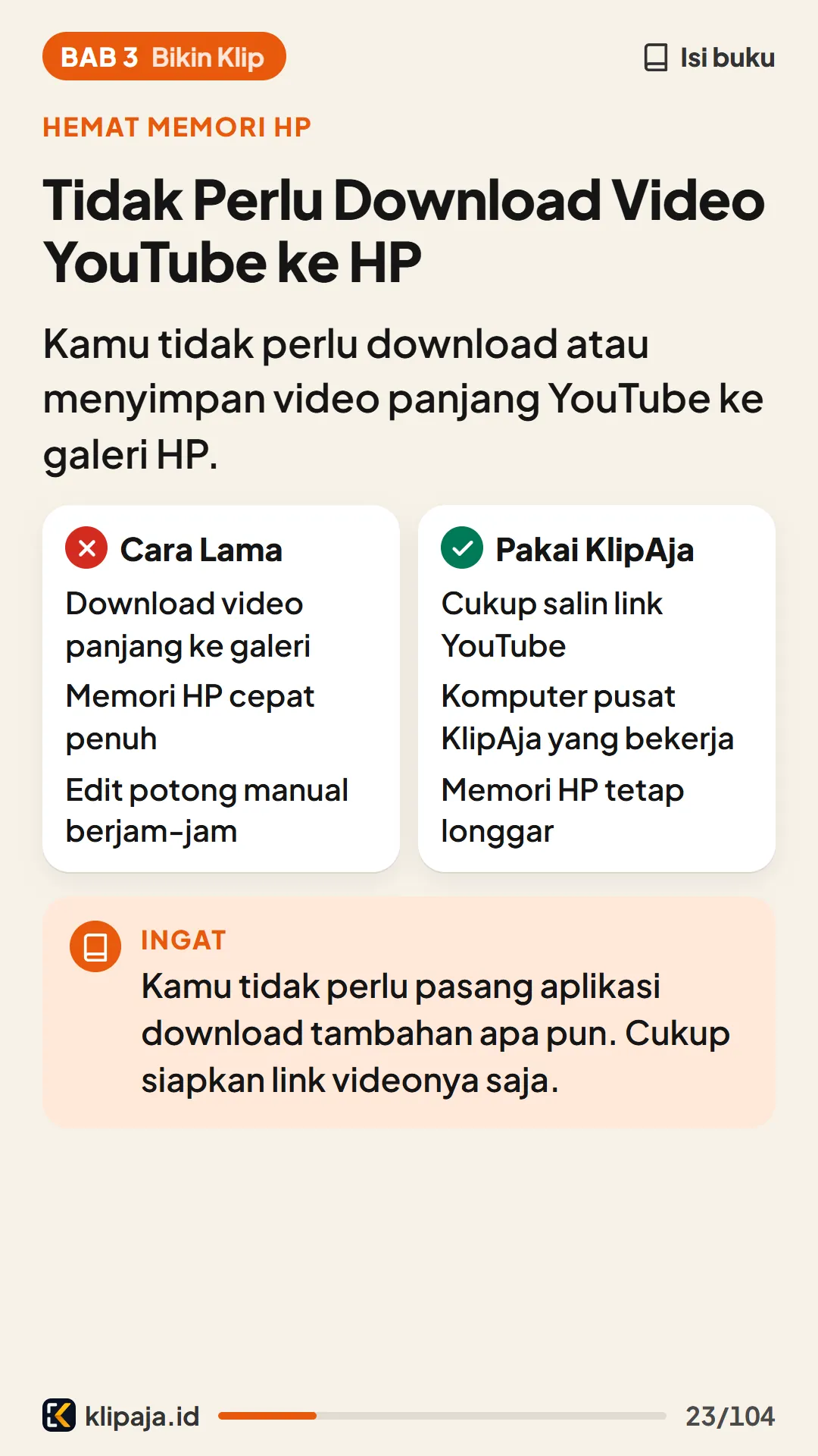 Tidak Perlu Download Video YouTube ke HP