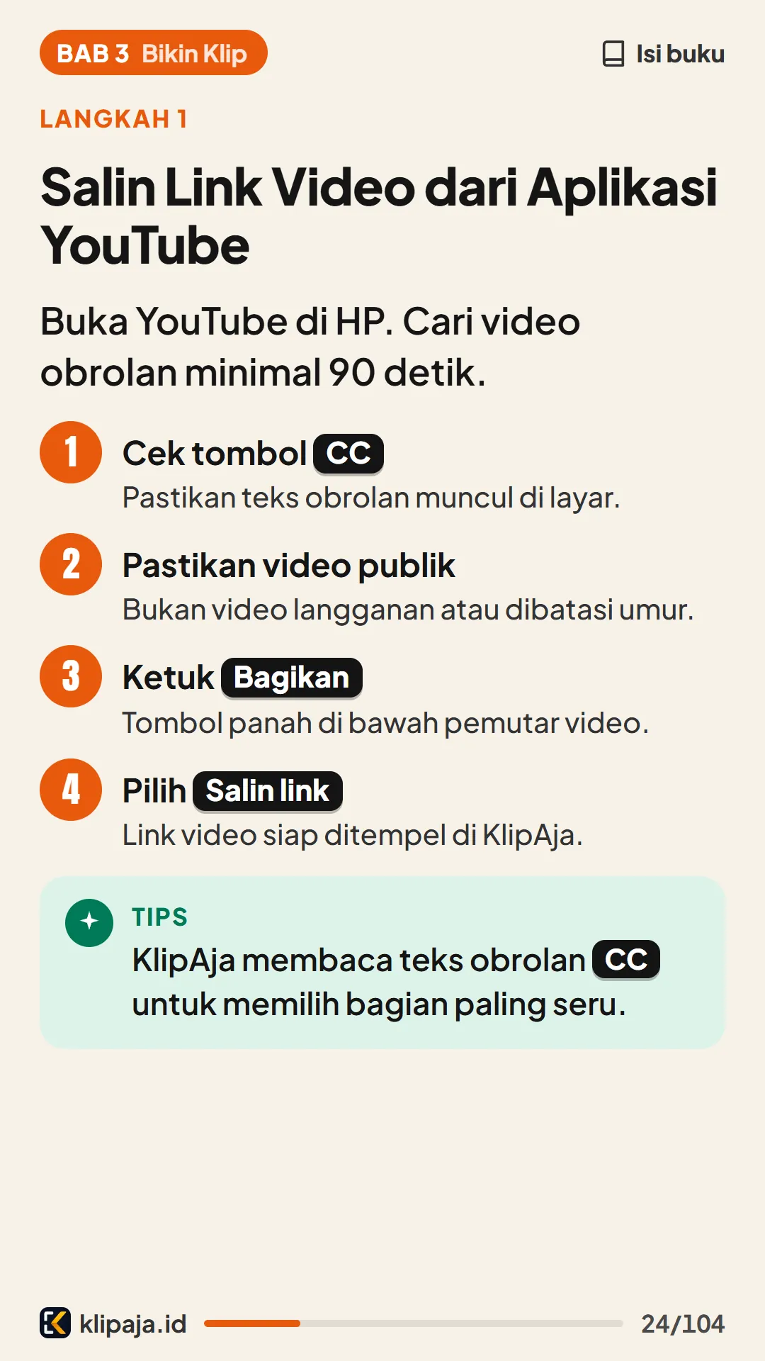 Salin Link Video dari Aplikasi YouTube