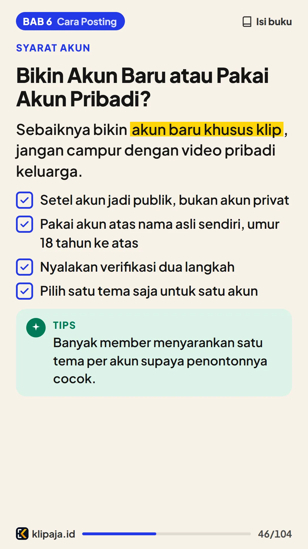 Bikin Akun Baru atau Pakai Akun Pribadi?