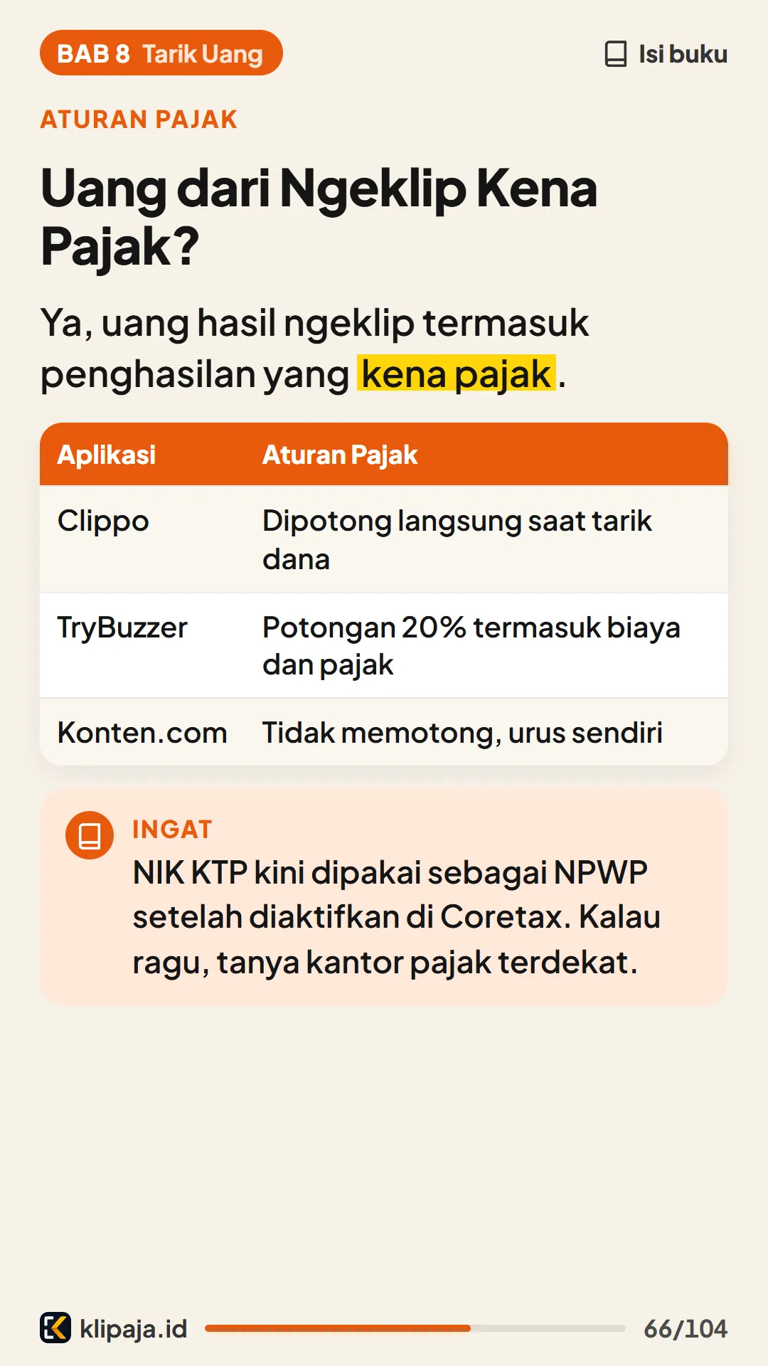 Uang dari Ngeklip Kena Pajak?