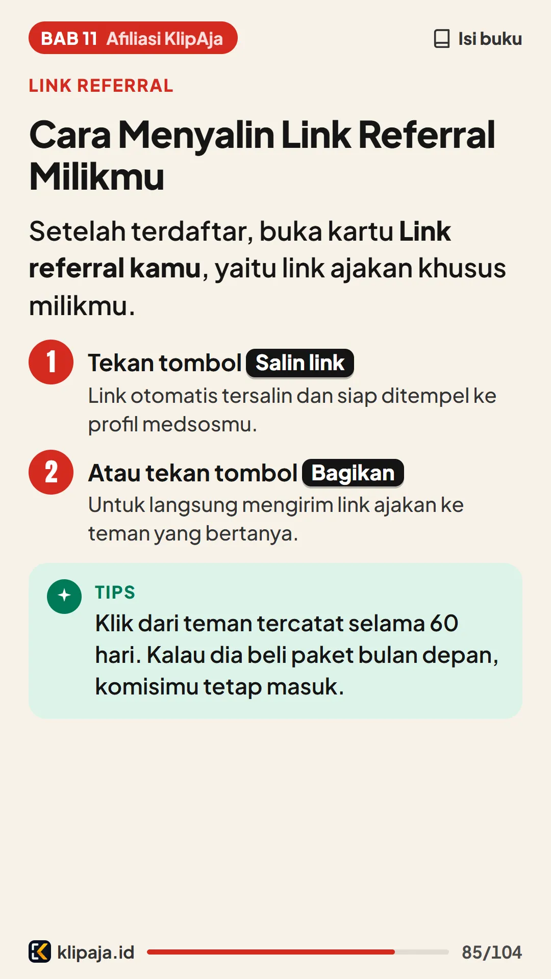 Cara Menyalin Link Referral Milikmu