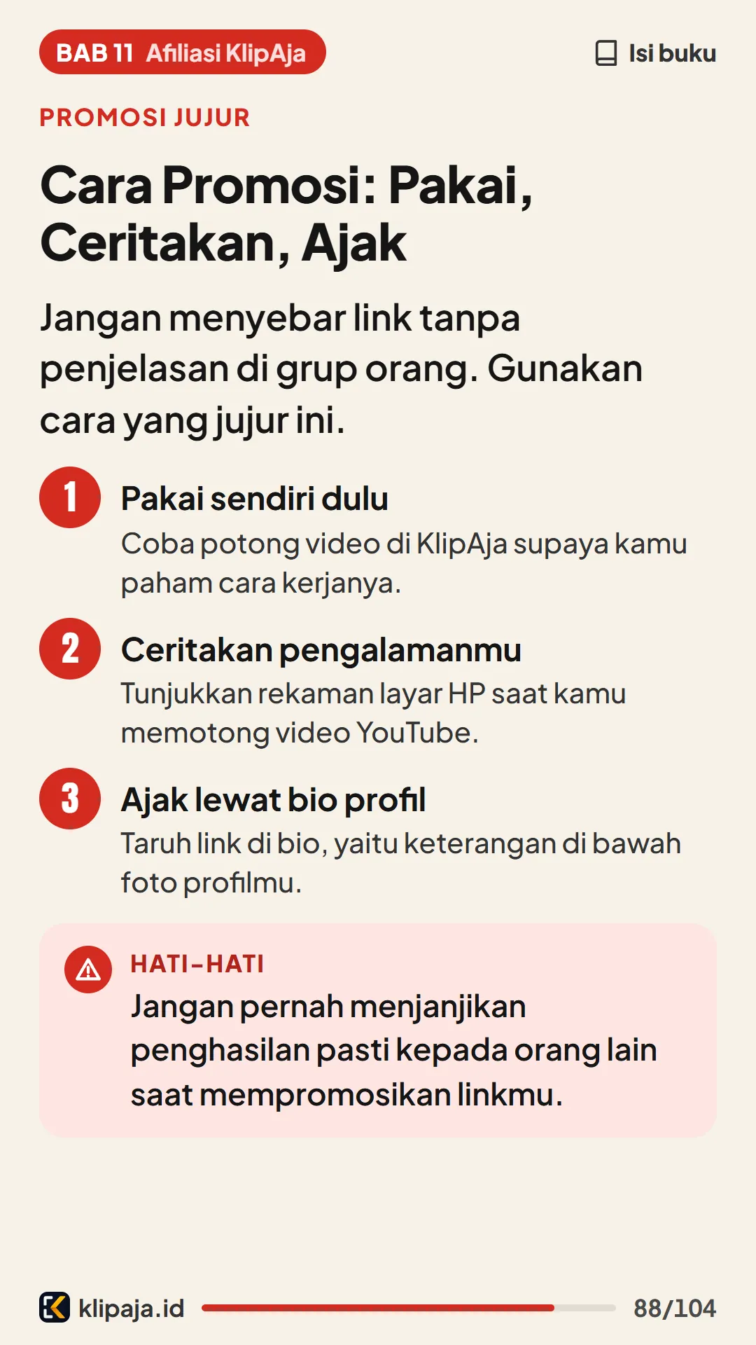 Cara Promosi: Pakai, Ceritakan, Ajak