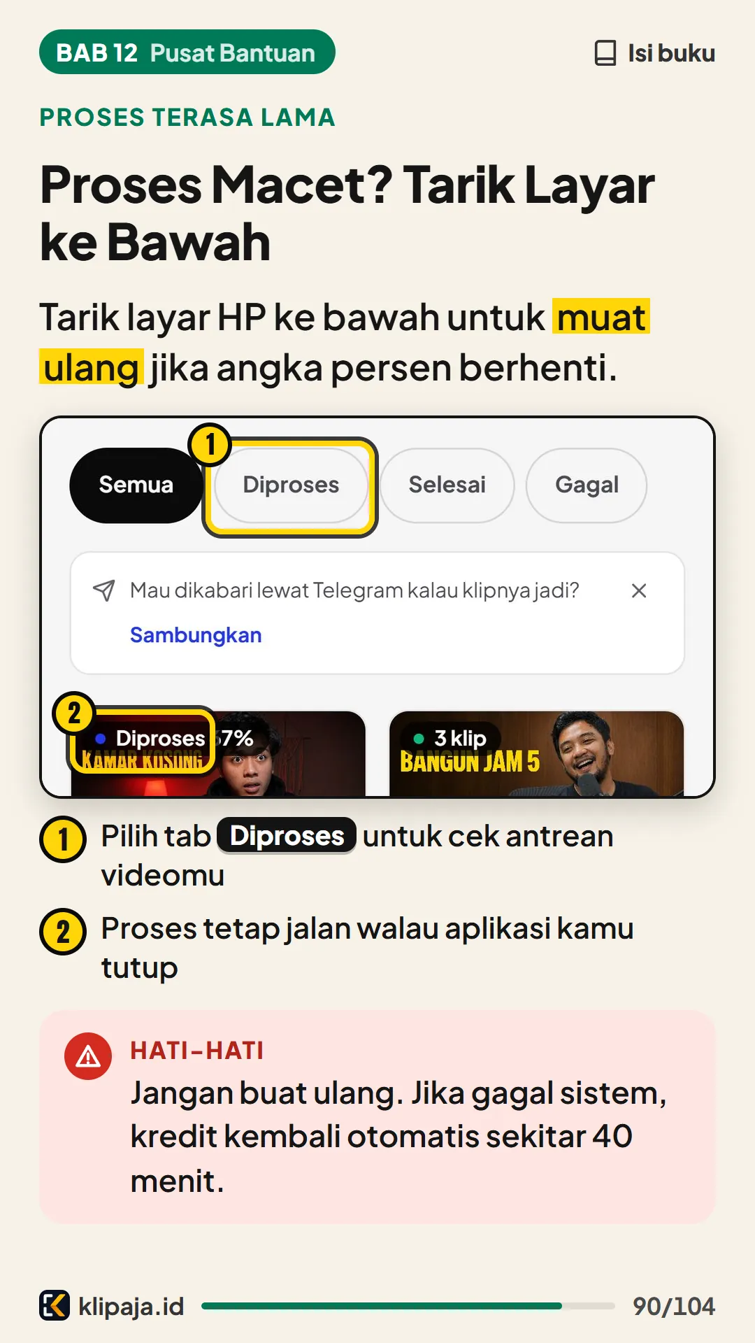Proses Macet? Tarik Layar ke Bawah