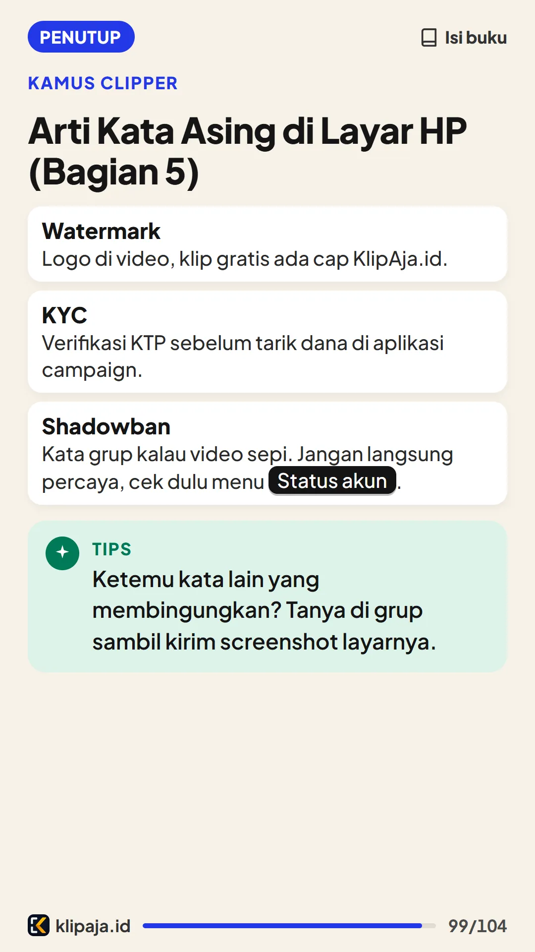 Arti Kata Asing di Layar HP (Bagian 5)