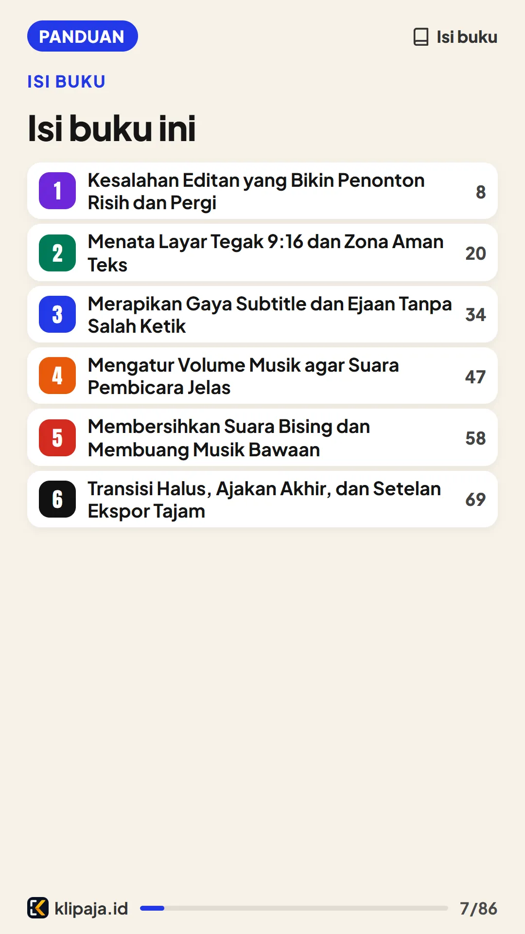 Isi buku