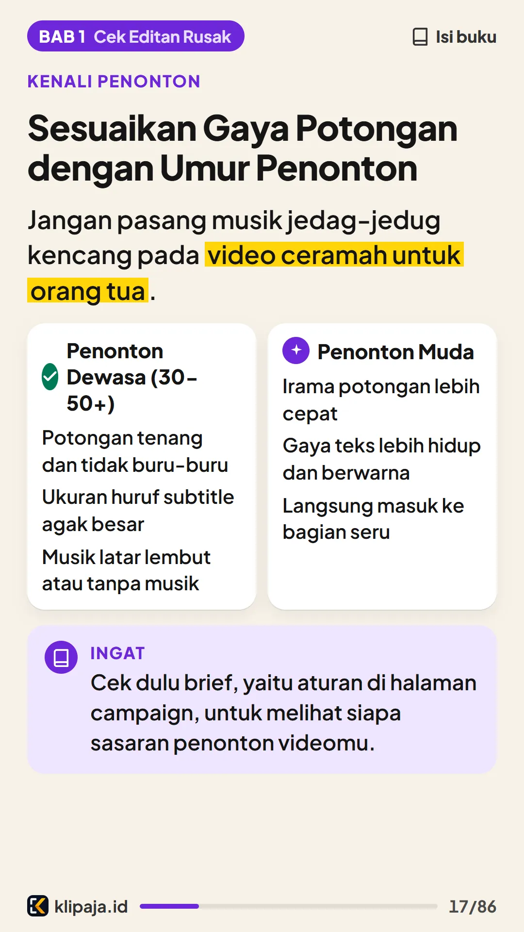 Sesuaikan Gaya Potongan dengan Umur Penonton