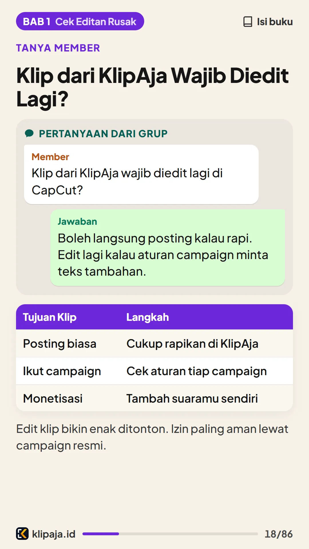 Klip dari KlipAja Wajib Diedit Lagi?
