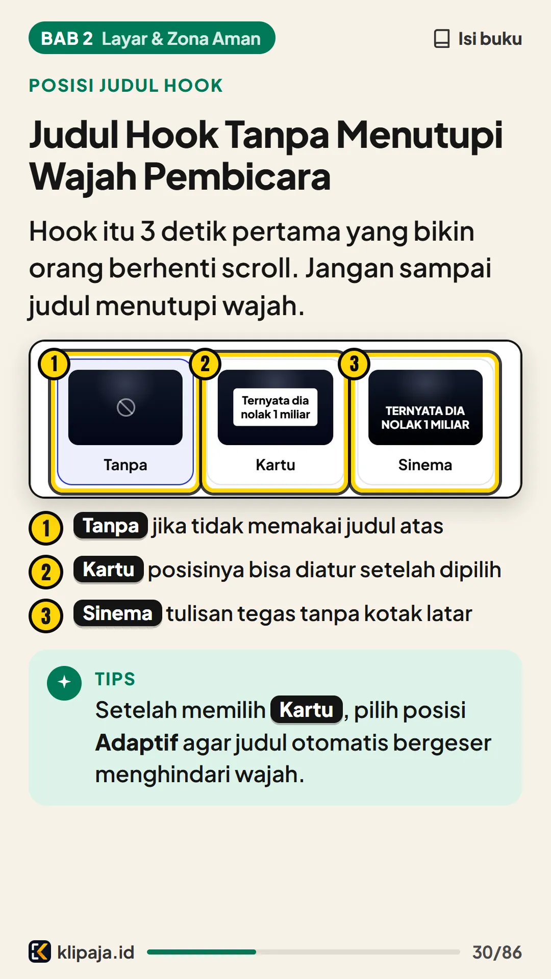 Judul Hook Tanpa Menutupi Wajah Pembicara