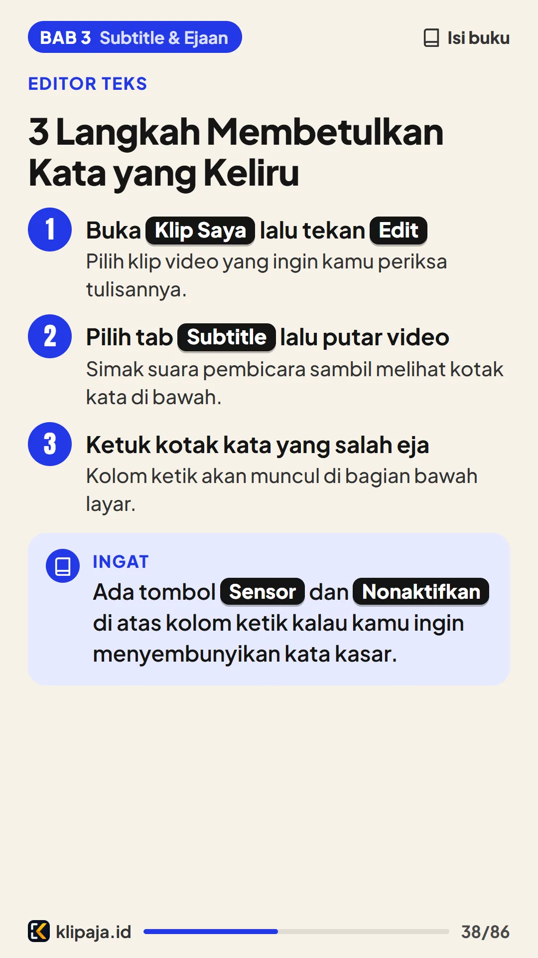3 Langkah Membetulkan Kata yang Keliru
