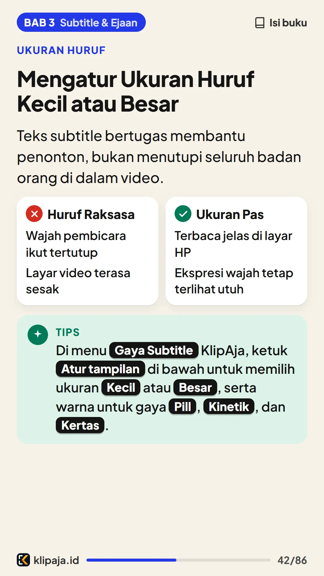Mengatur Ukuran Huruf Kecil atau Besar