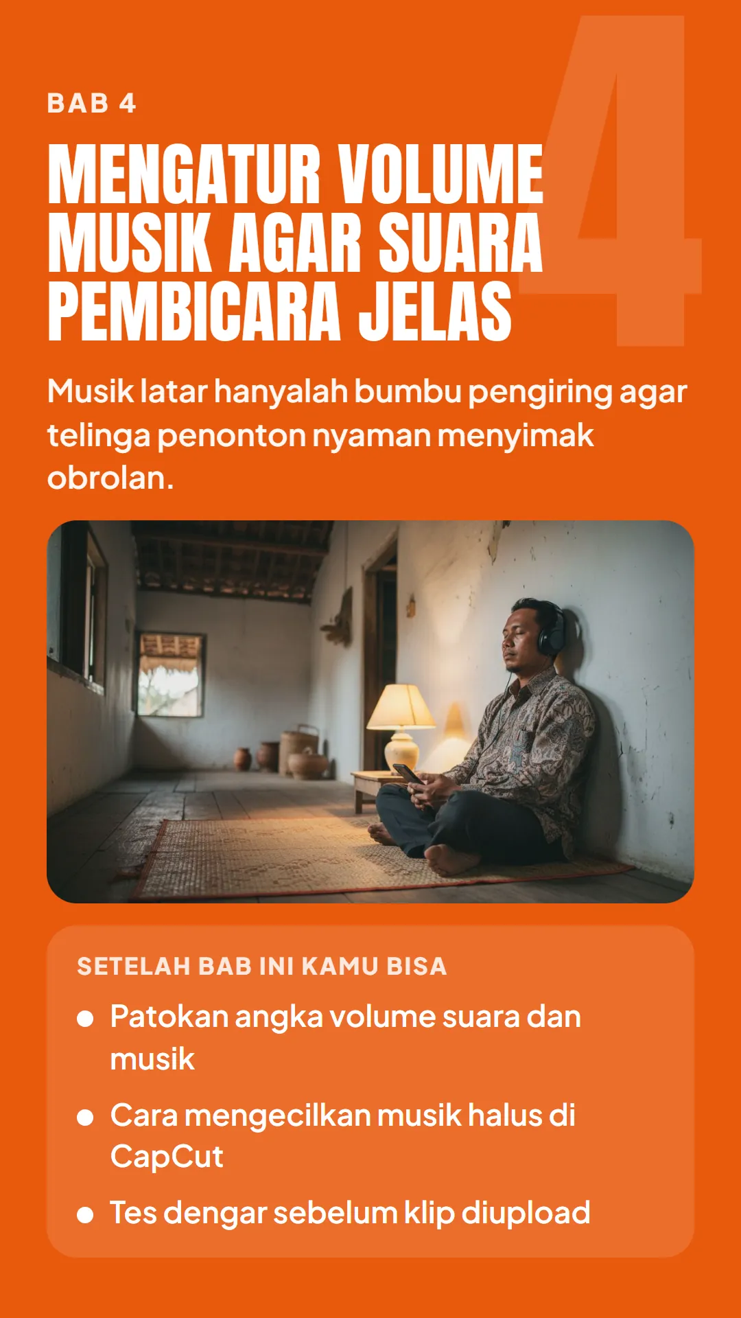Bab 4: Mengatur Volume Musik agar Suara Pembicara Jelas