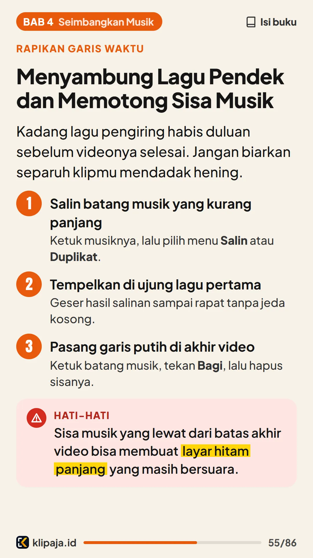 Menyambung Lagu Pendek dan Memotong Sisa Musik