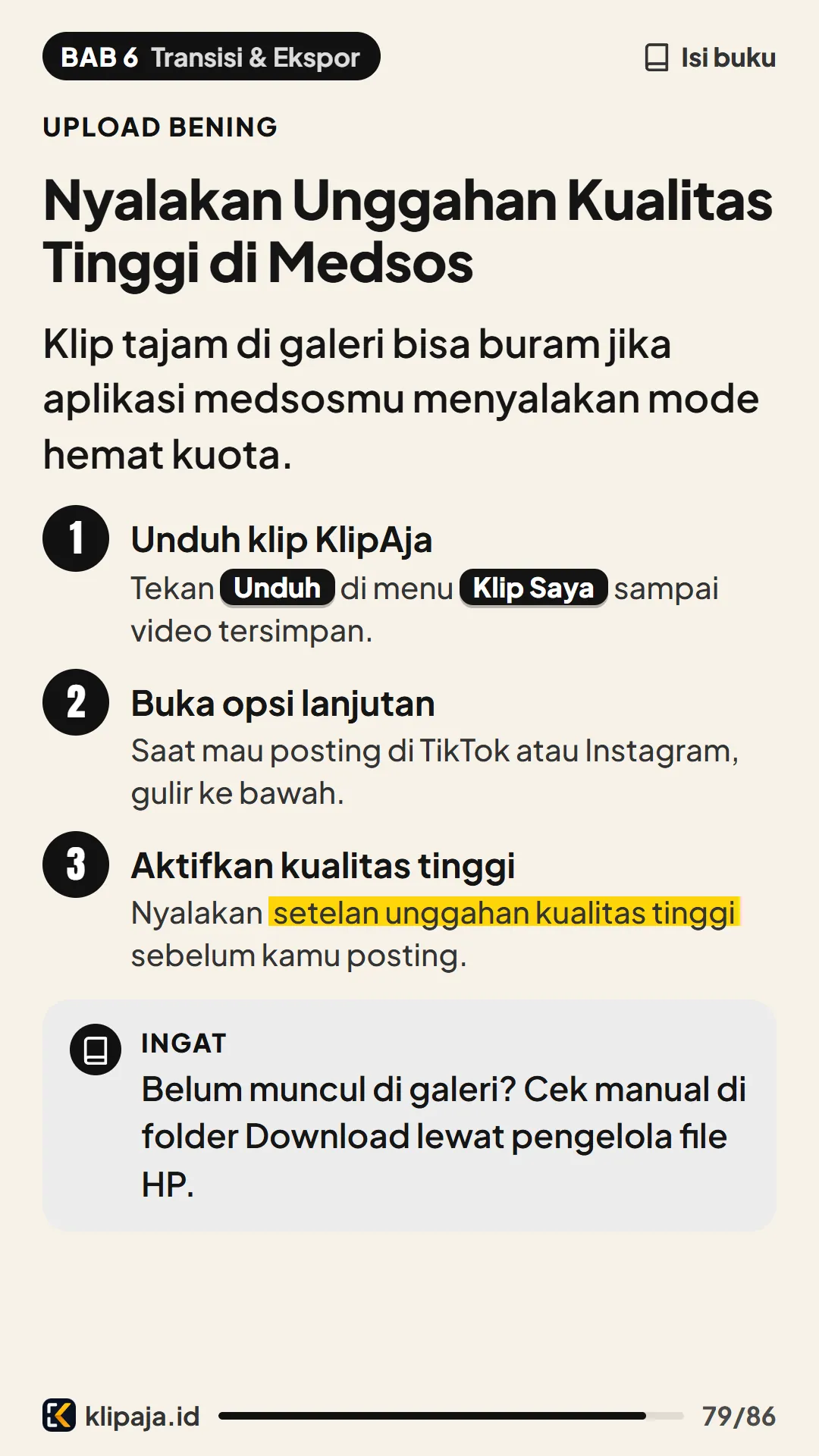 Nyalakan Unggahan Kualitas Tinggi di Medsos