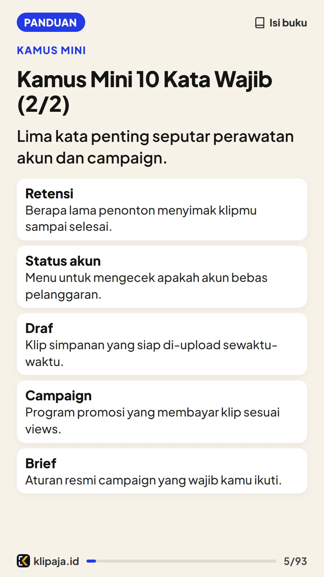 Kamus Mini 10 Kata Wajib (2/2)