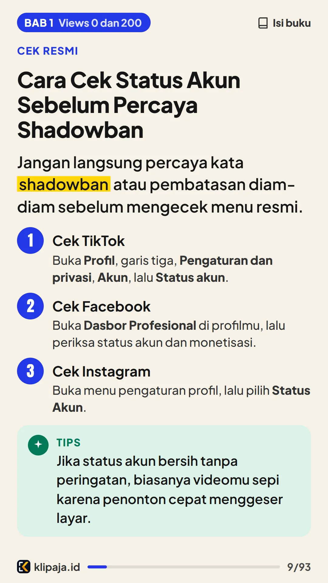 Cara Cek Status Akun Sebelum Percaya Shadowban