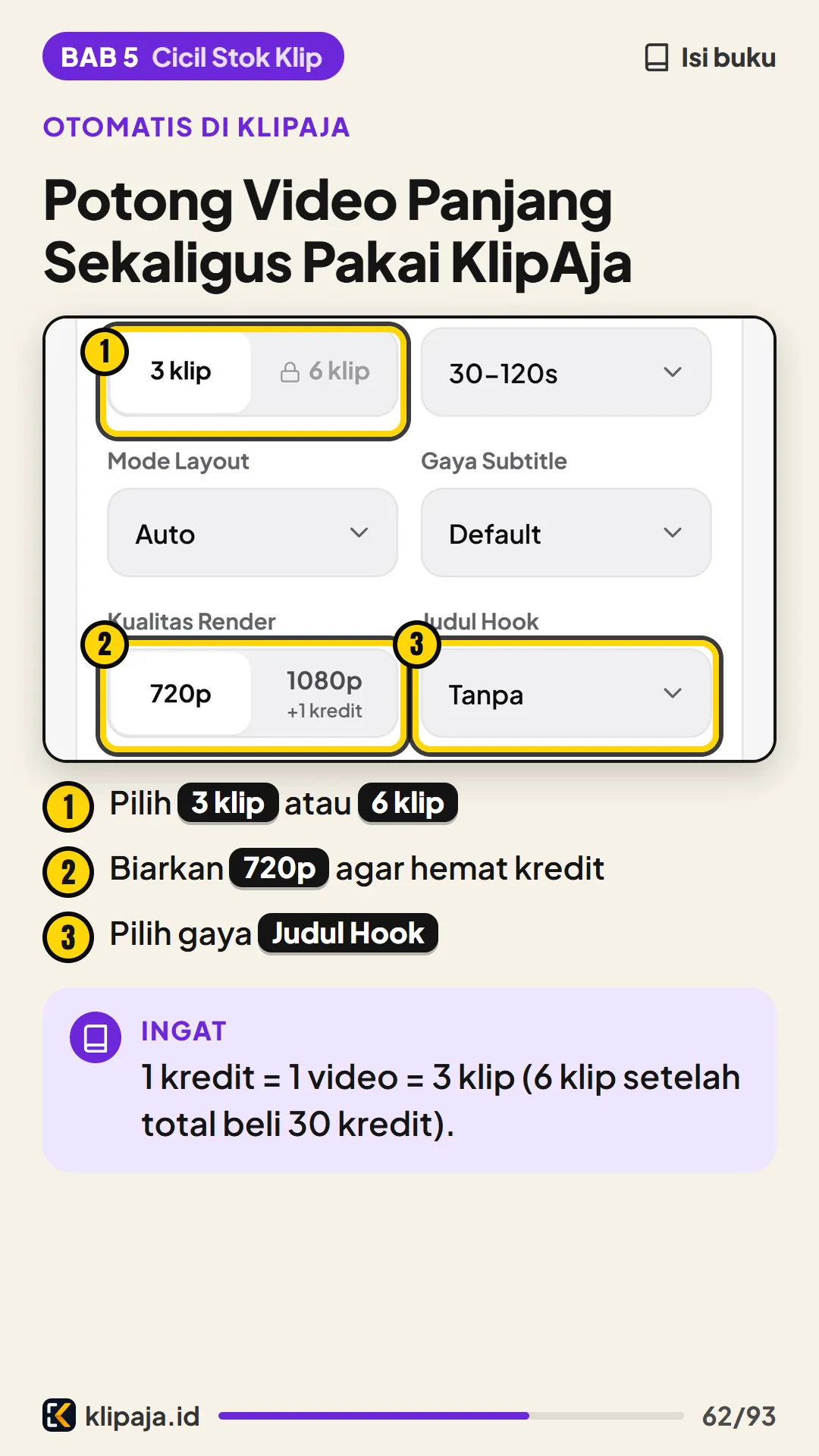 Potong Video Panjang Sekaligus Pakai KlipAja