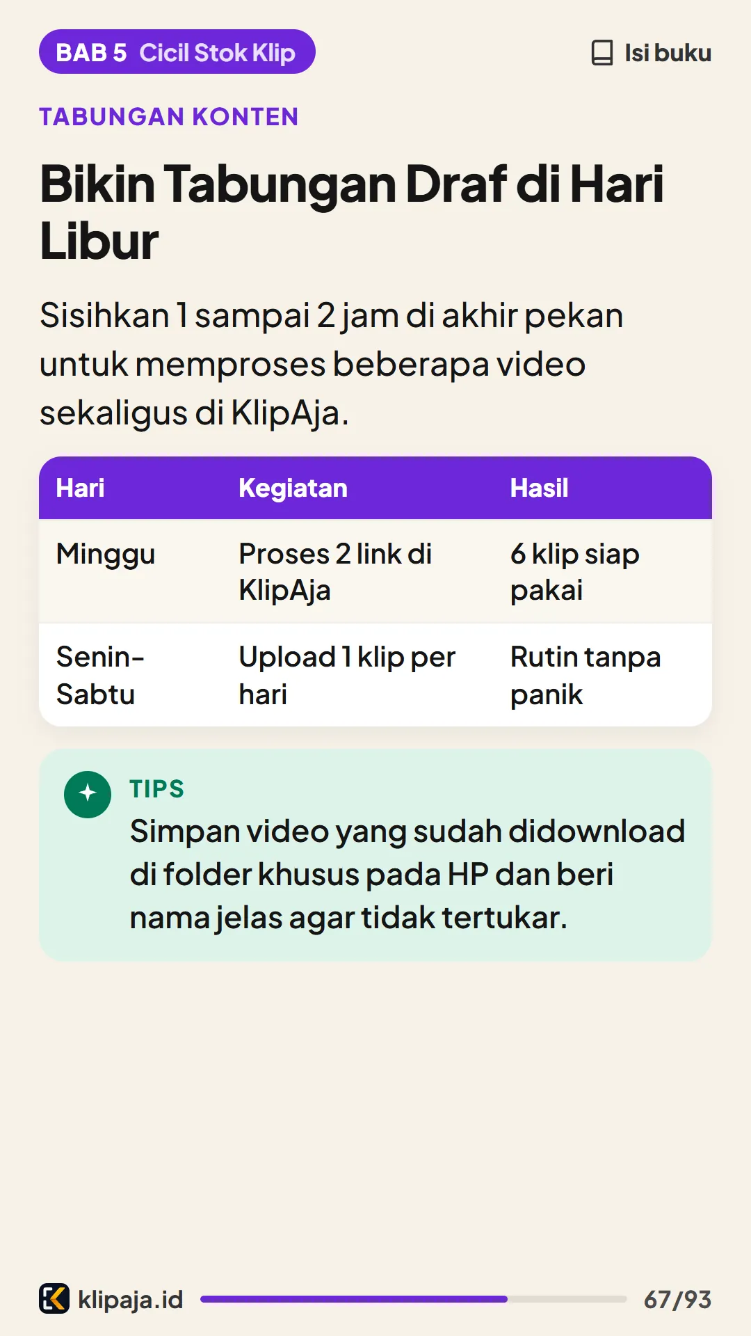 Bikin Tabungan Draf di Hari Libur
