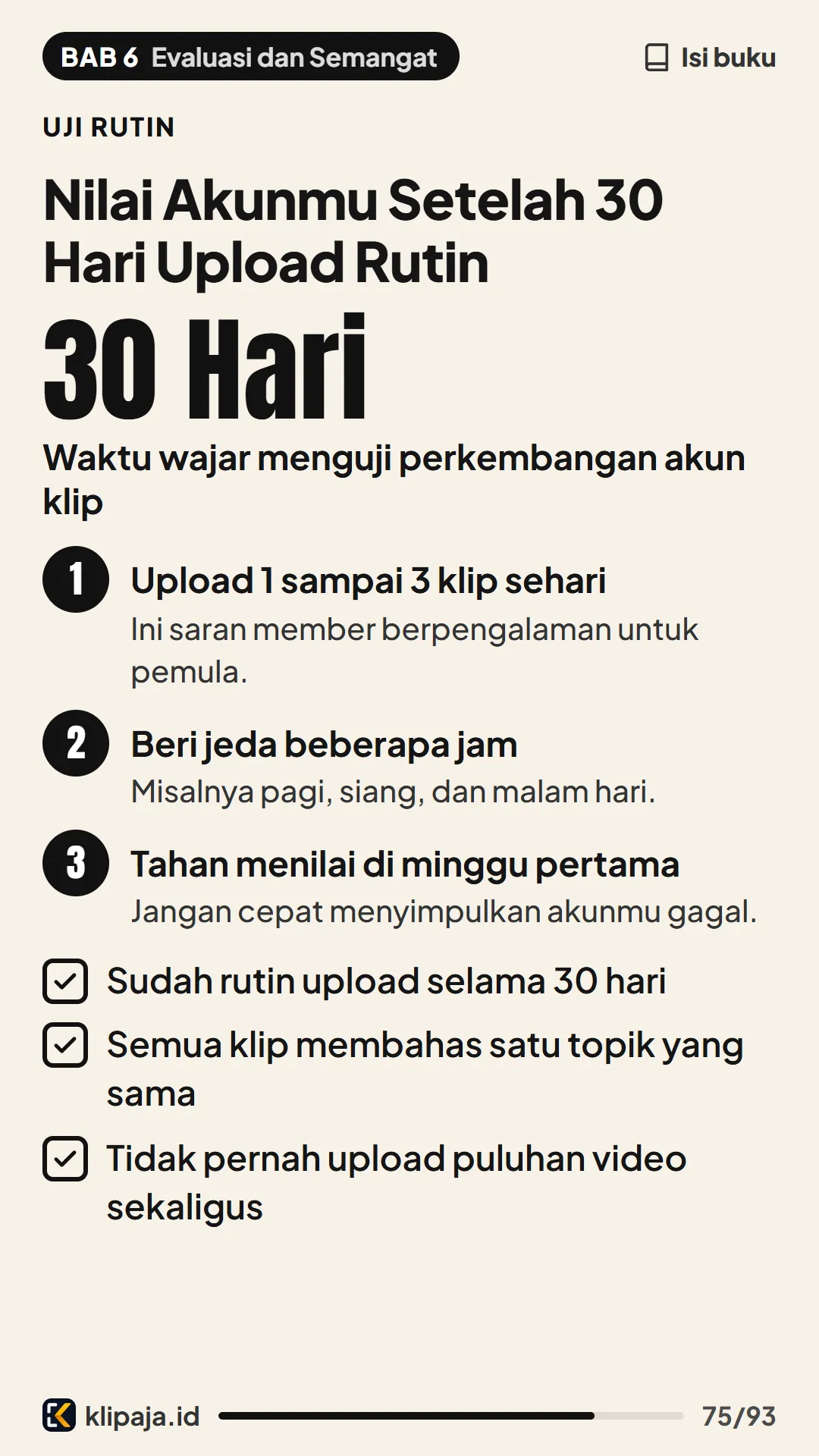 Nilai Akunmu Setelah 30 Hari Upload Rutin