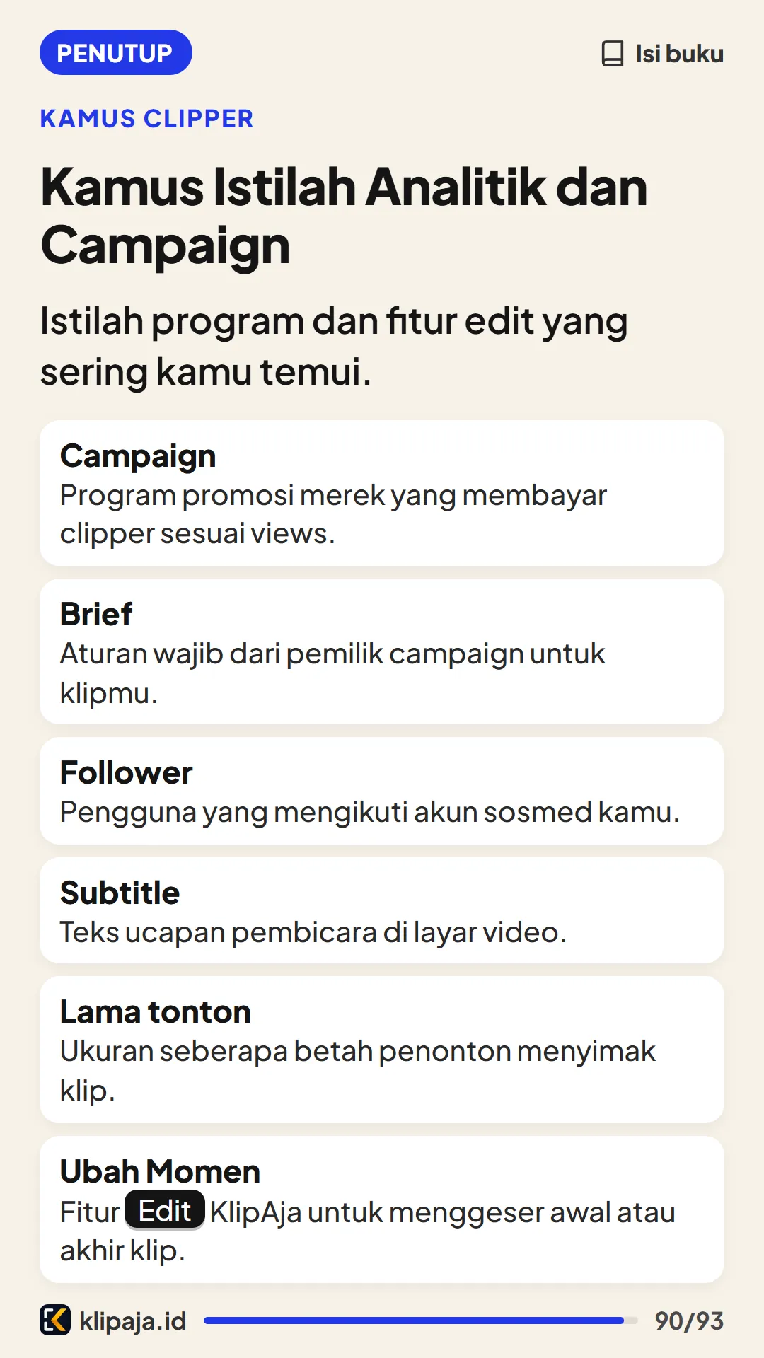Kamus Istilah Analitik dan Campaign
