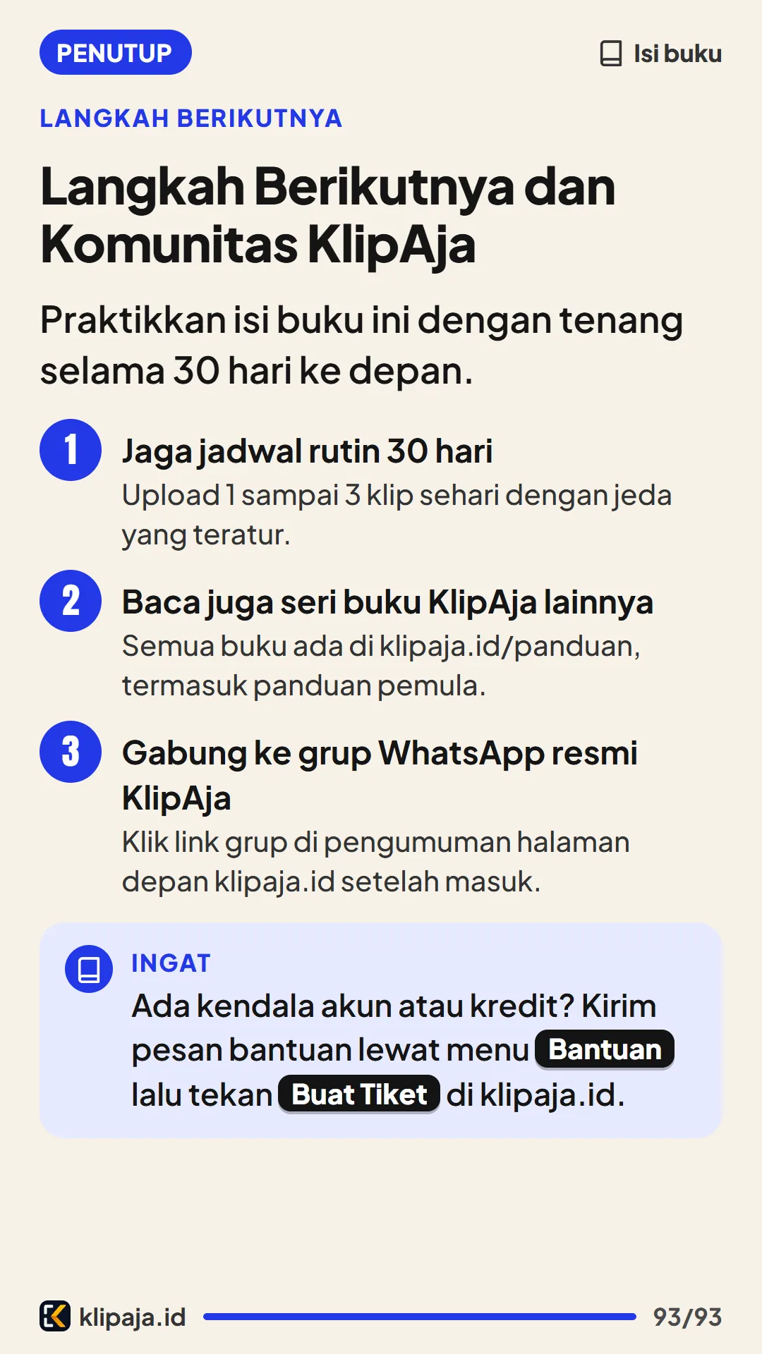 Langkah Berikutnya dan Komunitas KlipAja