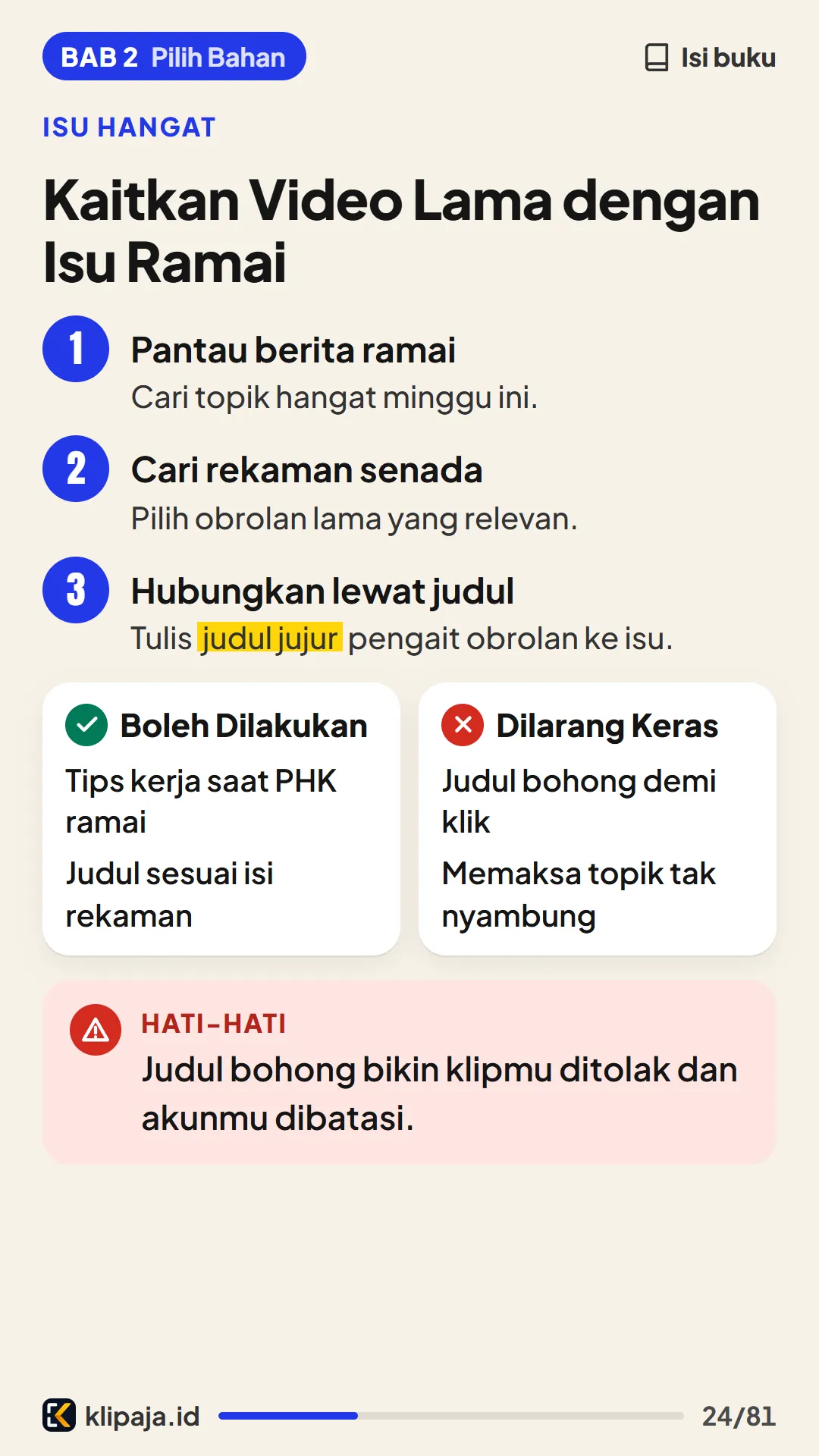 Kaitkan Video Lama dengan Isu Ramai