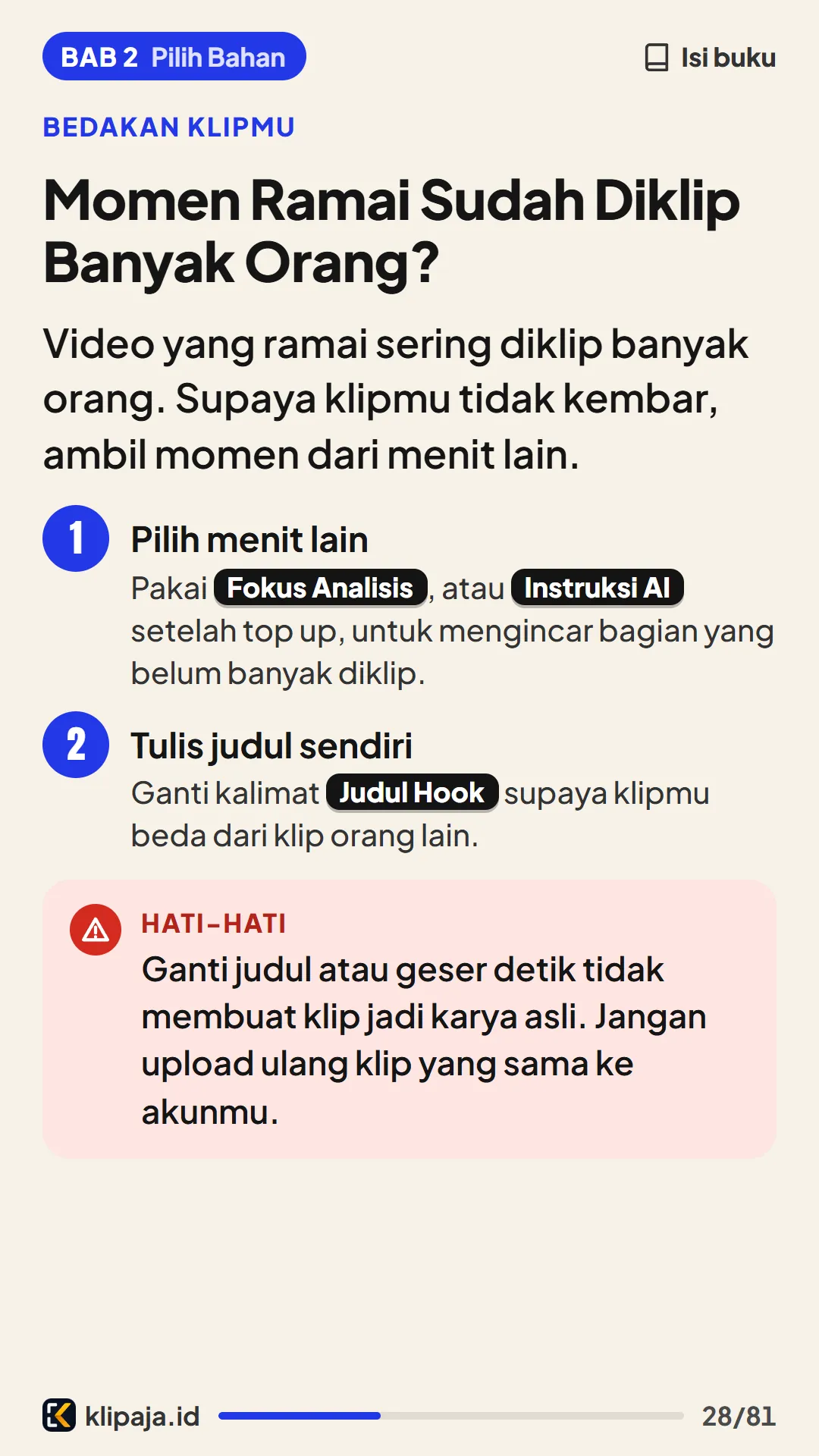 Momen Ramai Sudah Diklip Banyak Orang?