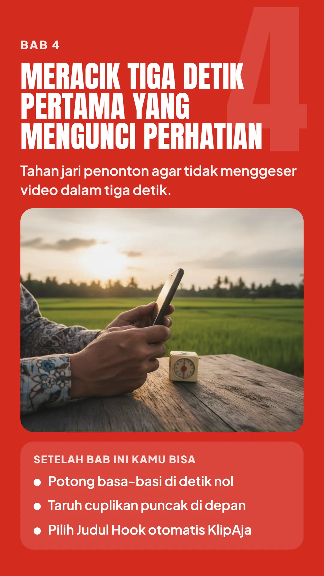 Bab 4: Meracik Tiga Detik Pertama yang Mengunci Perhatian