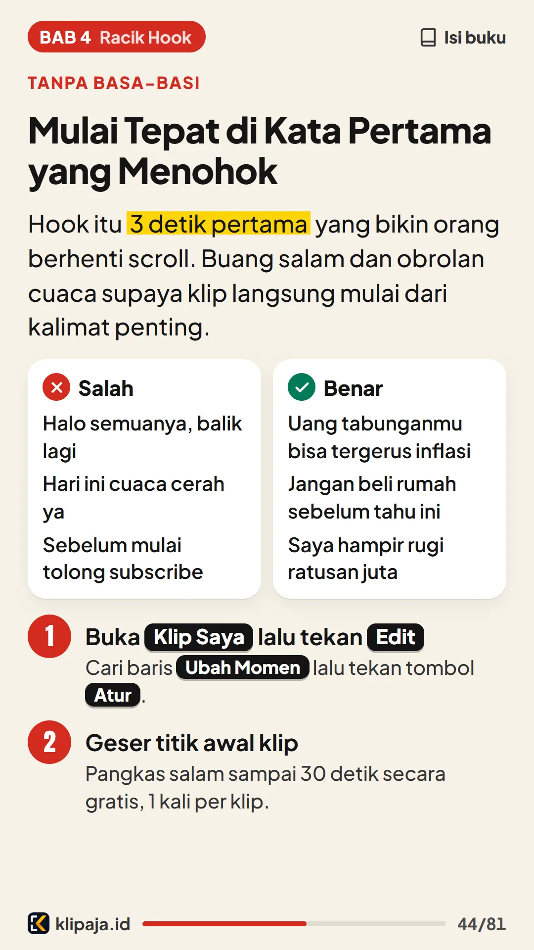 Mulai Tepat di Kata Pertama yang Menohok